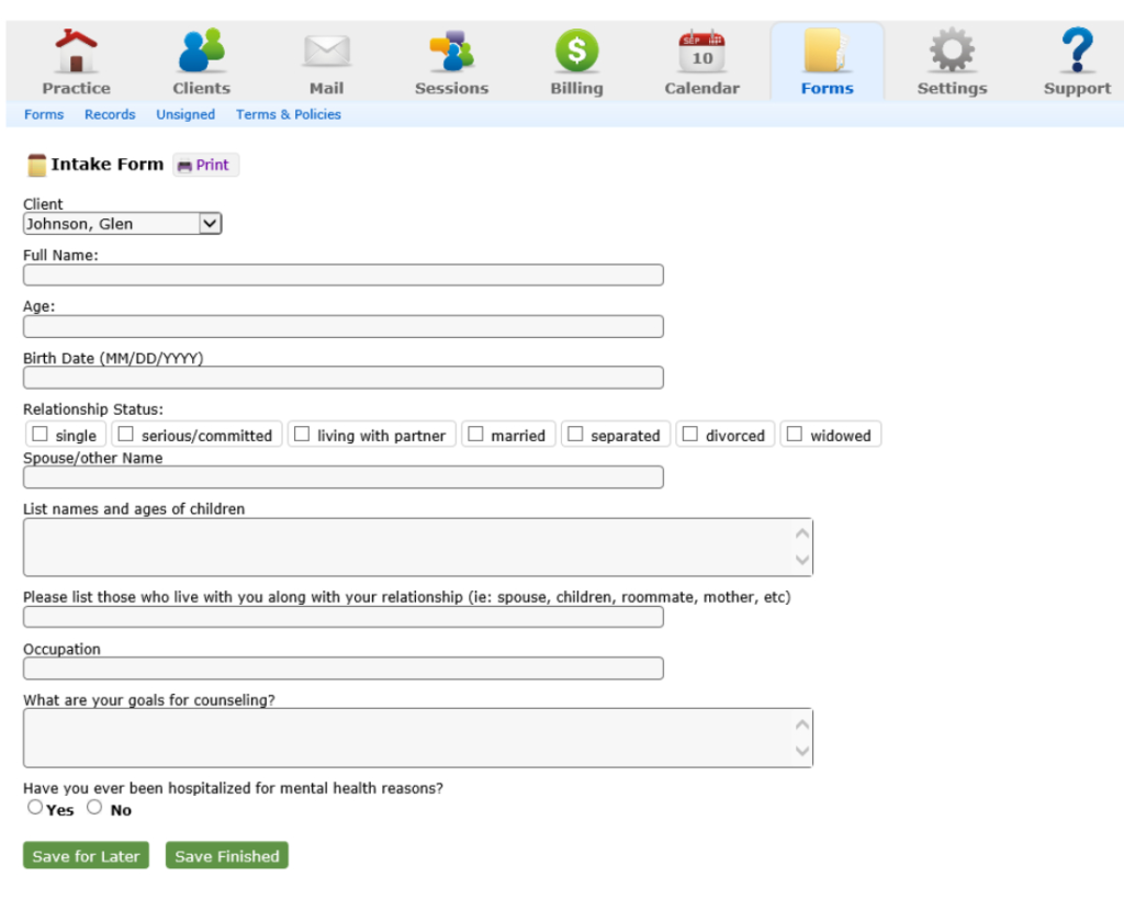 Private Practice Software
